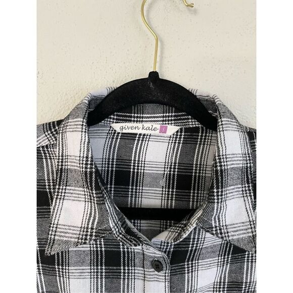 Given Kale Woman Flannel Long Sleeve Shirt Dress, Size Small - Picture 5 of 9